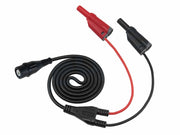 Koaksial testkabel - BNC han til 2 x 4mm banan han (1,2m)