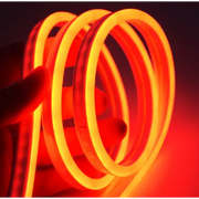 Orangefarvet 8x16 Neon Flex LED-strips - 5 meter, 8W pr. meter, IP67, 12V