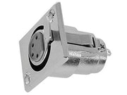 XLR bøsning - 4P hun, nikkel