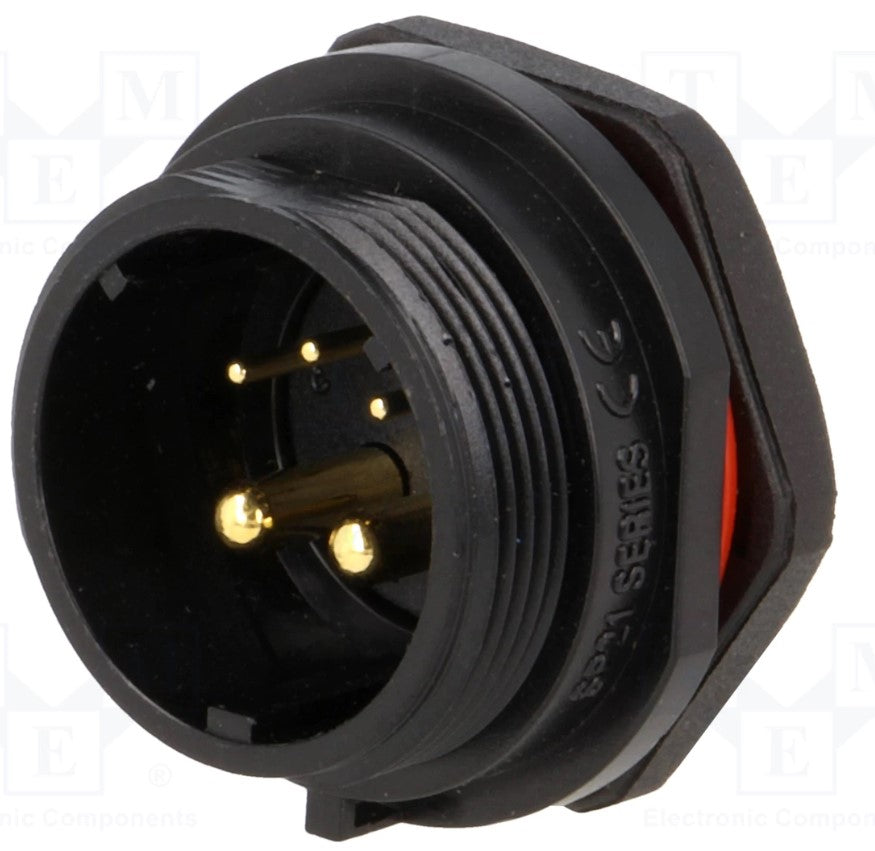 SP21 fatning - 5 (2+3) pol han, kabinet (IP68)