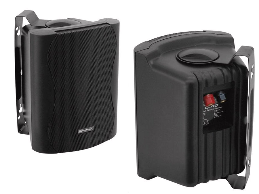 Minibox højttalersæt - 2 vejs 4" 35Wrms, 8ohm, Sort (2 stk.)