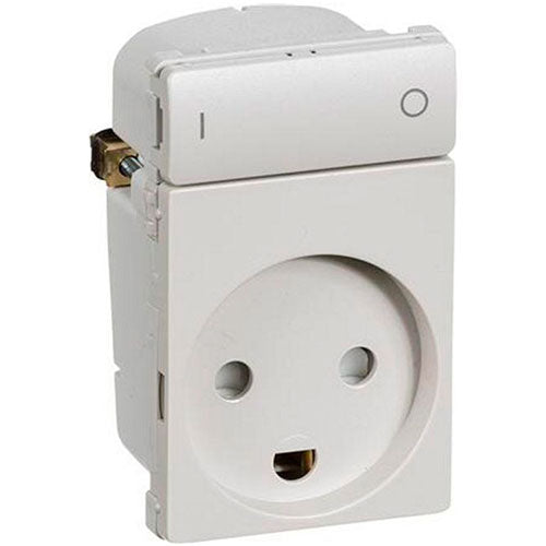 IHC Wireless FUGA Stikkontakt 1½ modul lysegrå