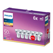 Philips LED 4,6W (50W) GU10 2700K 355lm 6-pak