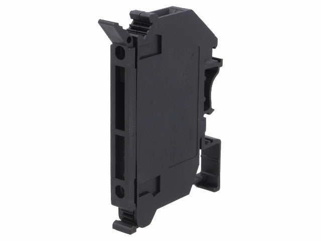 DIN-skinne sikringsholder - 5x20mm sikring, max 6,3A, Sort