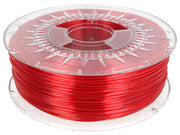 PETG filament - Ø1,75mm, Rubin rød transparent, 1kg