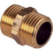 1.1/4" afzinkningsfri messingbrystnippel