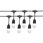 Spectrum lyskæde til 10 E27 pærer - 10 meter, IP44, 230V, uden lyskilde