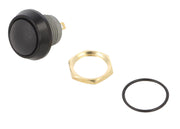 Minitrykkontakt - 1P OFF-(ON), Sort, 50V / 0,1A (IP67)