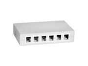 Keystone tilslutningsboks til vægmontage - 12 porte, Hvid