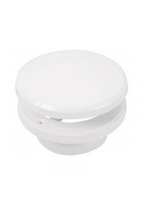 Indblæsningsventil - Ø100mm, plastik, Hvid