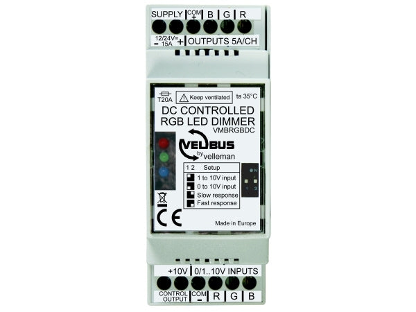 VELBUS - 0..10V RGB LED lysdæmper