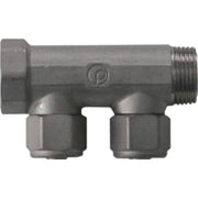 3/4" x 15 mm 2-grens CC35 fordelerrør messing TEA belægning m/kobl.