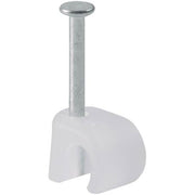 Kabelclips til 5-7mm kabel 20mm søm natur - 100 stk.