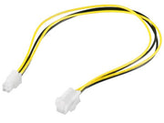 Intern PC strømforlængerkabel - P4 hun til P4 han (37cm)