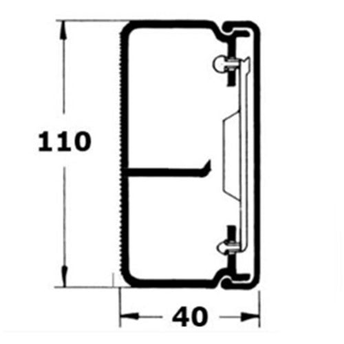 REHAU Kanal 40/110 PG m. spor (2m)