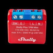 SHELLY PLUS 1PM MINI - WIFI 8A RELÆ