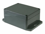 Plastkabinet m. flanger - Mørkegrå, IP65 (115x90x55mm)