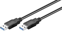 USB 3.0 A kabel 1m sort