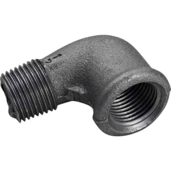 1/2" Sort vinkel 90° muffe/nippel