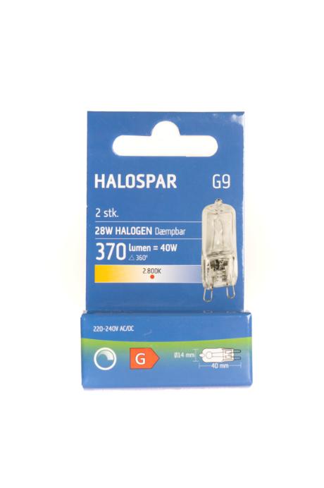 HALOSPAR G9 230V 28W klar 2 stk