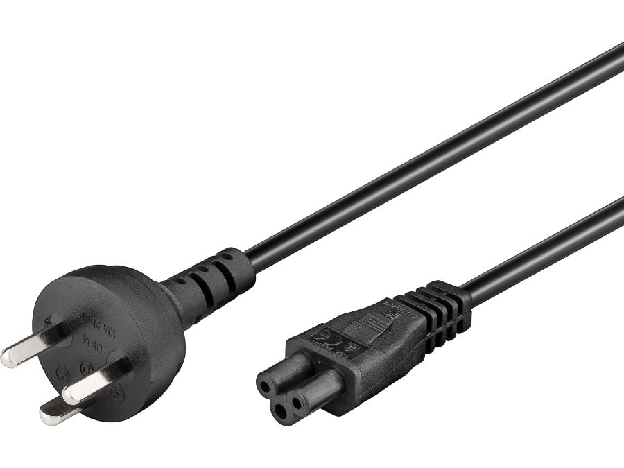 Strømkabel - DK EDB han til C5 (Mickey Mouse) Sort (2m)