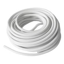 Plastkappeledning - 3x0,75mm² PKLJ rund, HVID (2 meter)