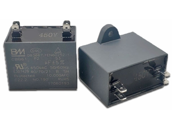 CBB61 motor kondensator - 3uF / 450V, ±5%, m. spadestik