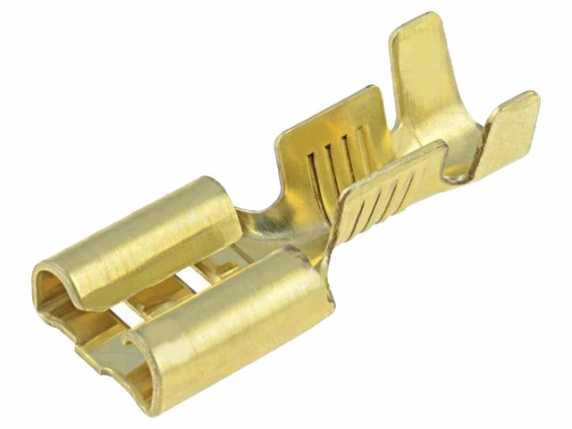 Uisoleret spadefatning - 6,3mm hun, 1-2,5mm² (100 stk.)