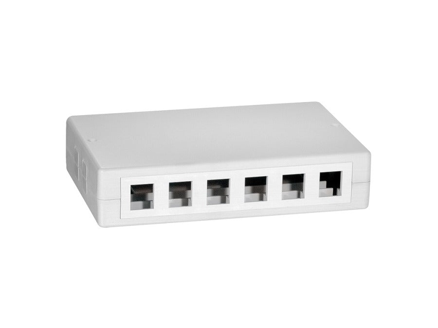 Keystone tilslutningsboks til vægmontage - 12 porte, Hvid