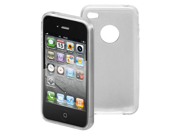 Hard cover til iPhone 4/4s m. silikone bumper - Transparent