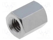 Afstandsmøtrik - 10mm messing, hun til hun (M5)