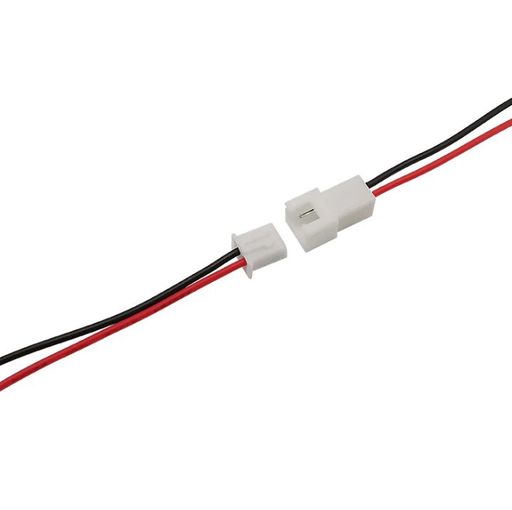 Ledning-til-ledning stiksæt - JST XH 2pol han/hun (2x10cm)