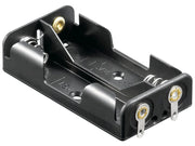 Batteriholder til 2xAA bat. (m. loddeflige)