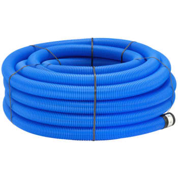 Uponor 160/145 mm PE-drænrør med 2,3 x 7 mm slids, 50 m, blå