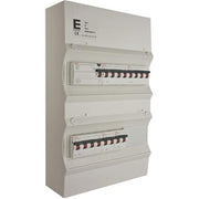 Færdigmonteret gruppetavle - HPFI - 1x16A 3P+N, 2x13A. 3P+N, 2x13A 1P+N - Grå