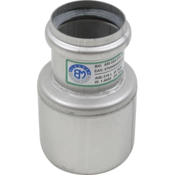 75 x 50 mm Overgang excentrisk rustfri AISI304/EN1.4301 BLÜCHER