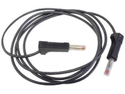 Testledning - 2 x 4mm bananstik IEC1010 stabel, Sort (50cm)