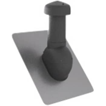 Ventilationshætte Ø160 sort m fast flash + kondensindsats