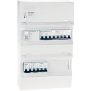 Færdigmonteret gruppetavle - HPFI - 3x13A 1P+N - 1x13A & 1x16A 3P+N - Hvid