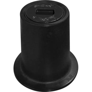 AVK dæksel, 195 x 190 mm, fast, komplet med prop, komposit/støbejern, sort