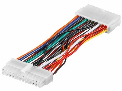 Intern PC strømkabel - 24P EATX/BTX han > 20P ATX hun (15cm)