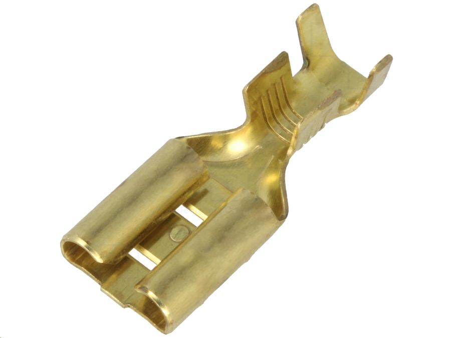 Uisoleret spadefatning 9,5mm hun 3-6mm²  (10 stk.)