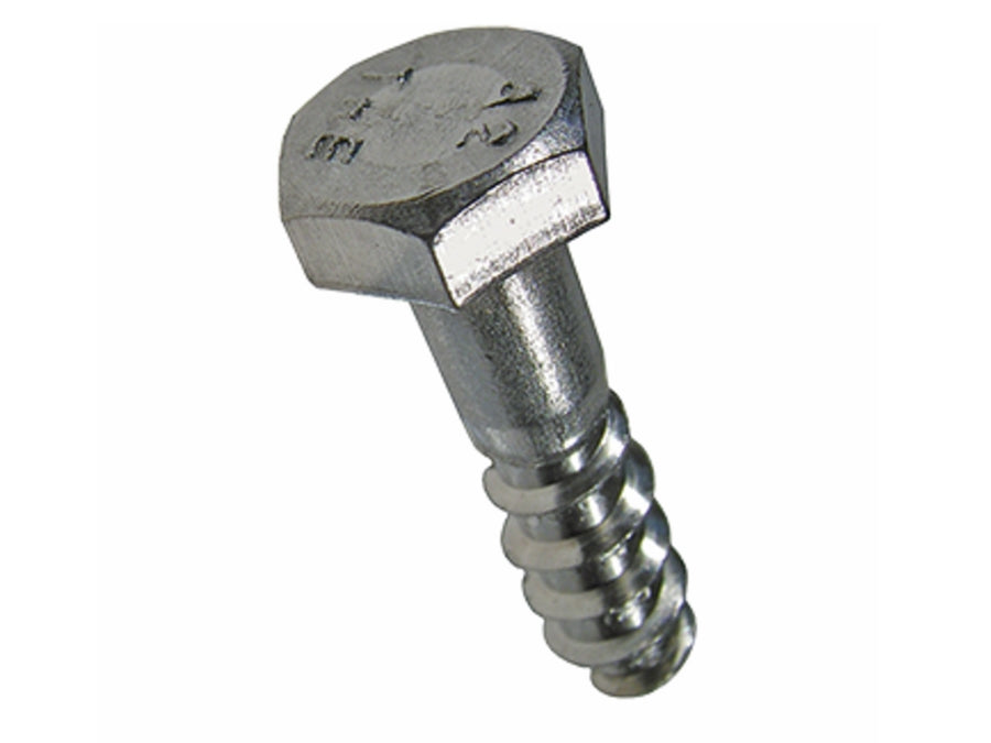 Fransk skrue / træskrue - Ø10x60mm, HEX-17, A2 rustfri