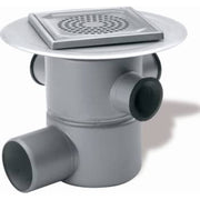 ACO 75 mm afløbsskål til smøremembran, med studs, vandret