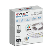 V-Tac 7W/m RGB LED-stripsæt - 5m, 60 LED pr. meter