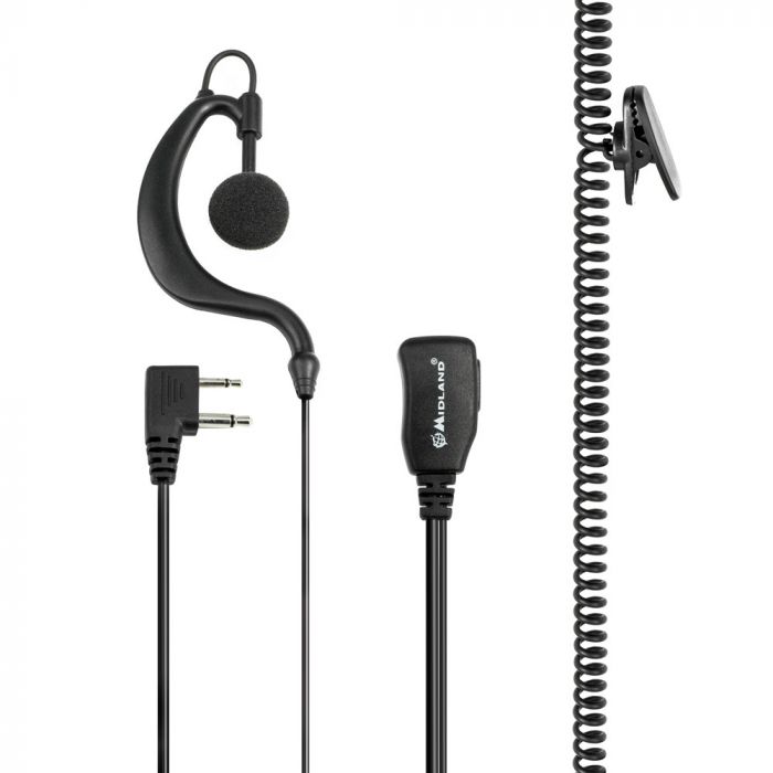 A21M - In-ear headset m. mikrofon (2 pin Midland)