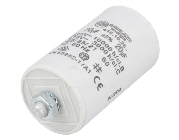 MOTOR kondensator - 20uF / 475V, Spadestik