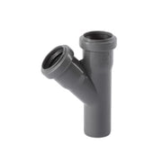 40 mm x 45° Grenrør afløb PP grå