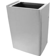 Affaldskurv, væghængt, børstet rustfrit stål