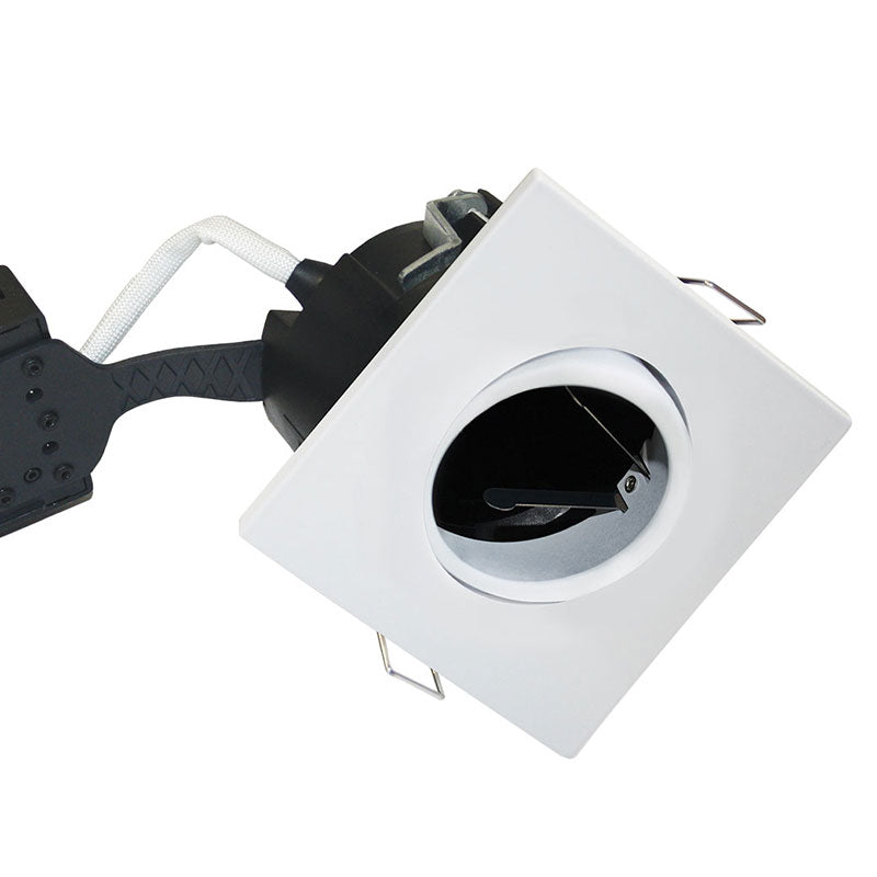 Pro Uni Install m. GU10 fatning - Firkantet, hvid